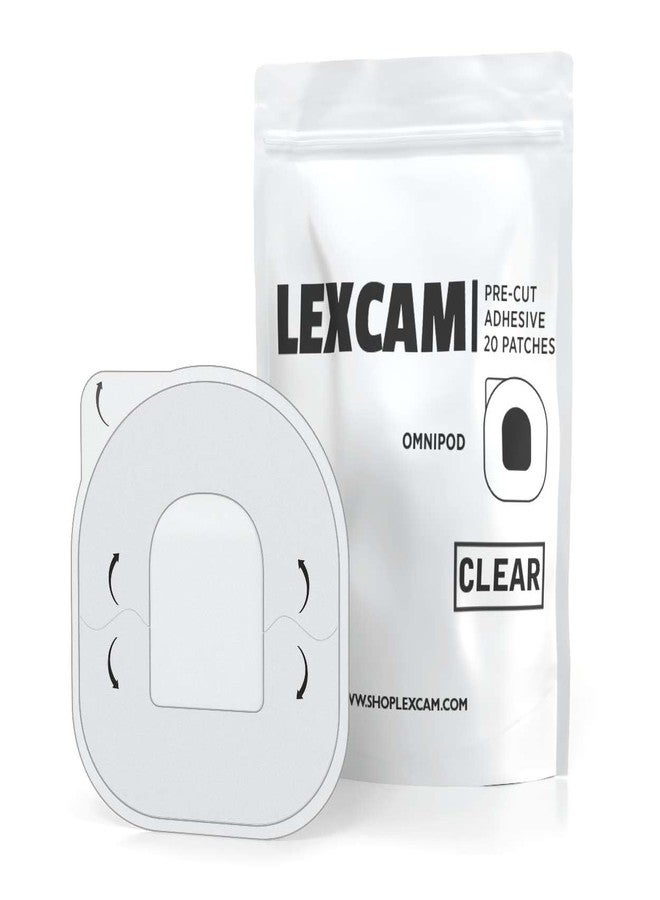 LEXCAM Adhesive OverPatches Pre-Cut for Omnipod 5, New – Pack of 20 – Transparent Waterproof Patches for Insulin Pump, Sensor is NOT Included - Image 2